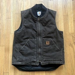 Carhartt Vests: Men's Dark Brown Duck Arctic Vest